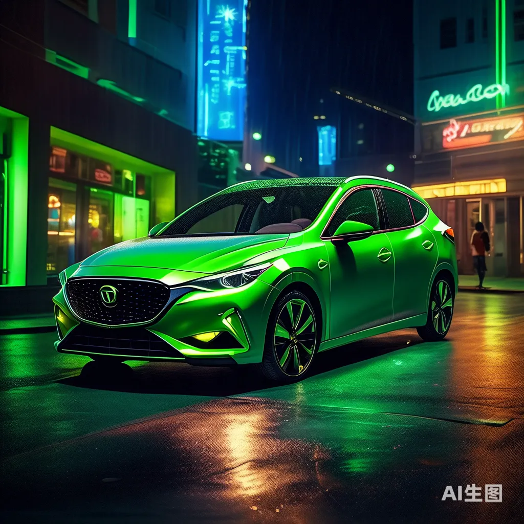 一辆绿色的马自达德米欧小绿,它正带着读者一起探索《汽油生活》中的人性与秘密