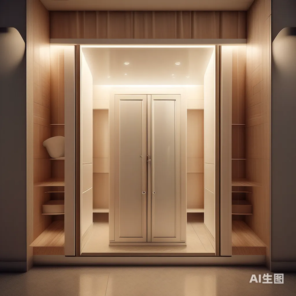 一个充满神秘和超现实氛围的衣柜