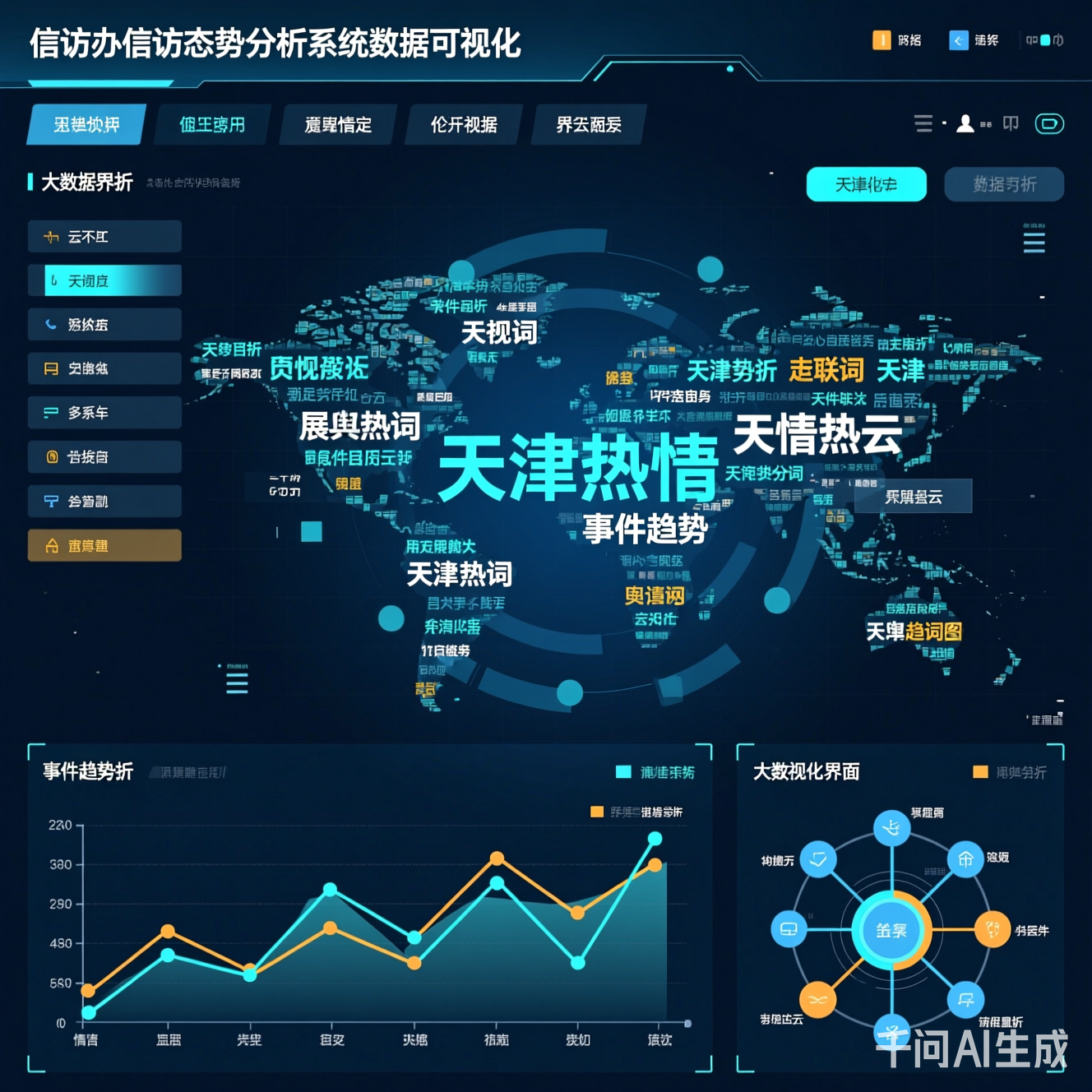 天津信访办信访态势分析系统 - 软件定制开发